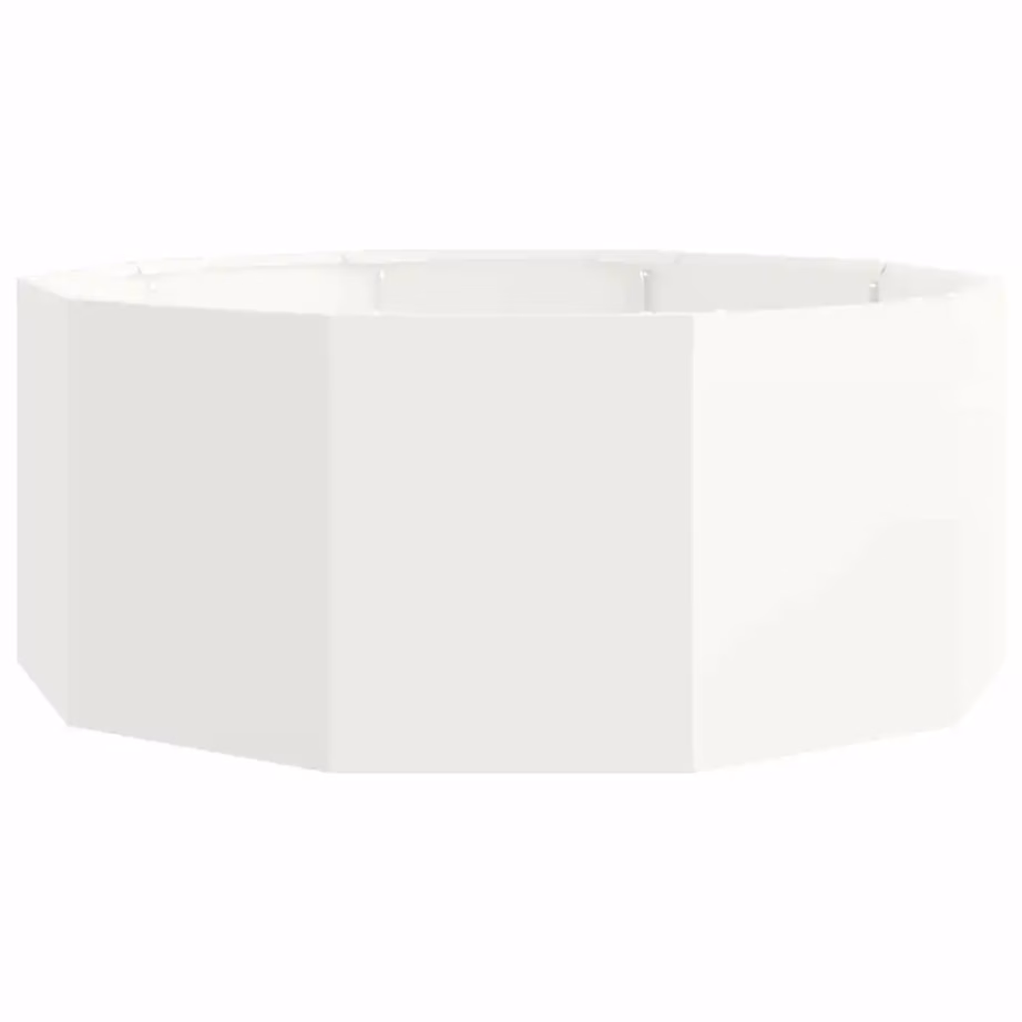 Ümmargune terasest taimekast õuealale, valge, 90 x 90 x 35 cm – 5