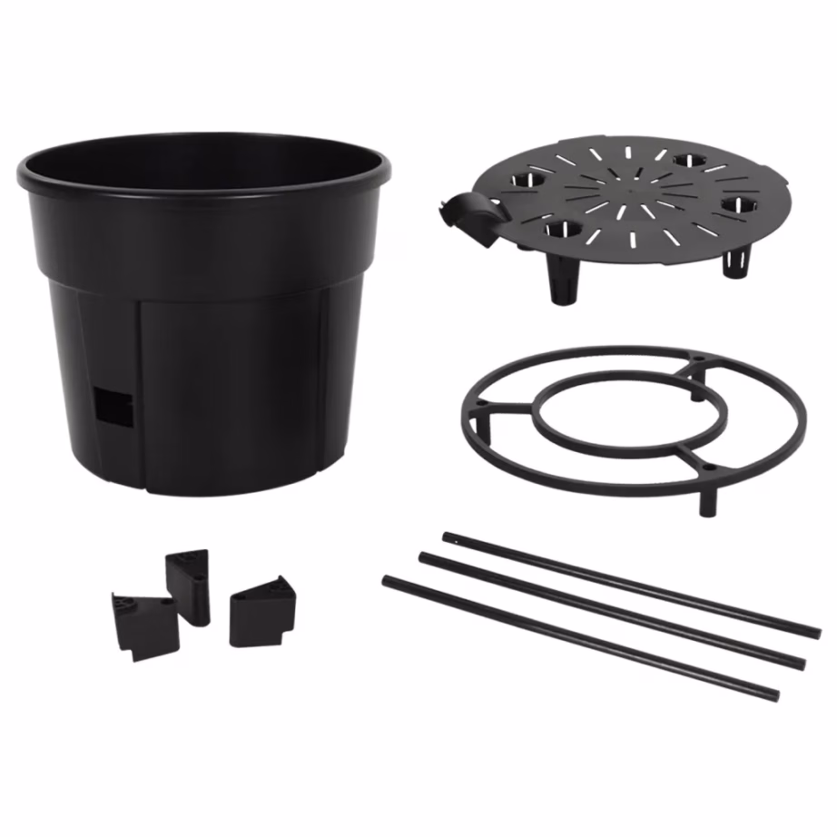 Tomatitaime kasvupott tugiraamiga, antratsiithall, Ø 39 x 150 cm, polüpropüleen – 5