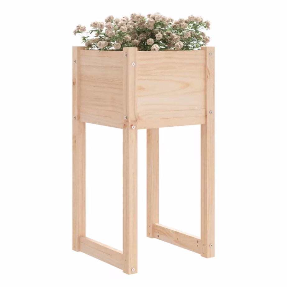 Töötlemata männipuidust taimekastid, 2 tk, 40 x 40 x 81 cm – 3
