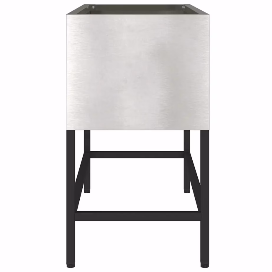 Tõstetud aiapott roostevabast terasest, hõbedane, 60 x 26 x 45 cm – 6