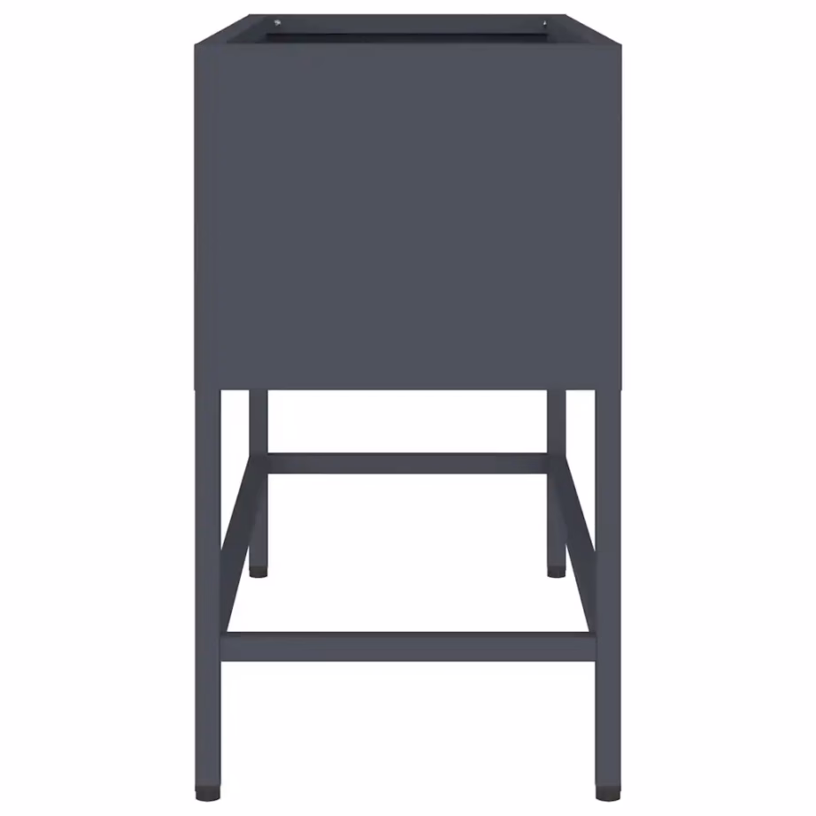 Tõstetud terasest istutuskast, antratsiit, 60 x 26 x 45 cm – 6