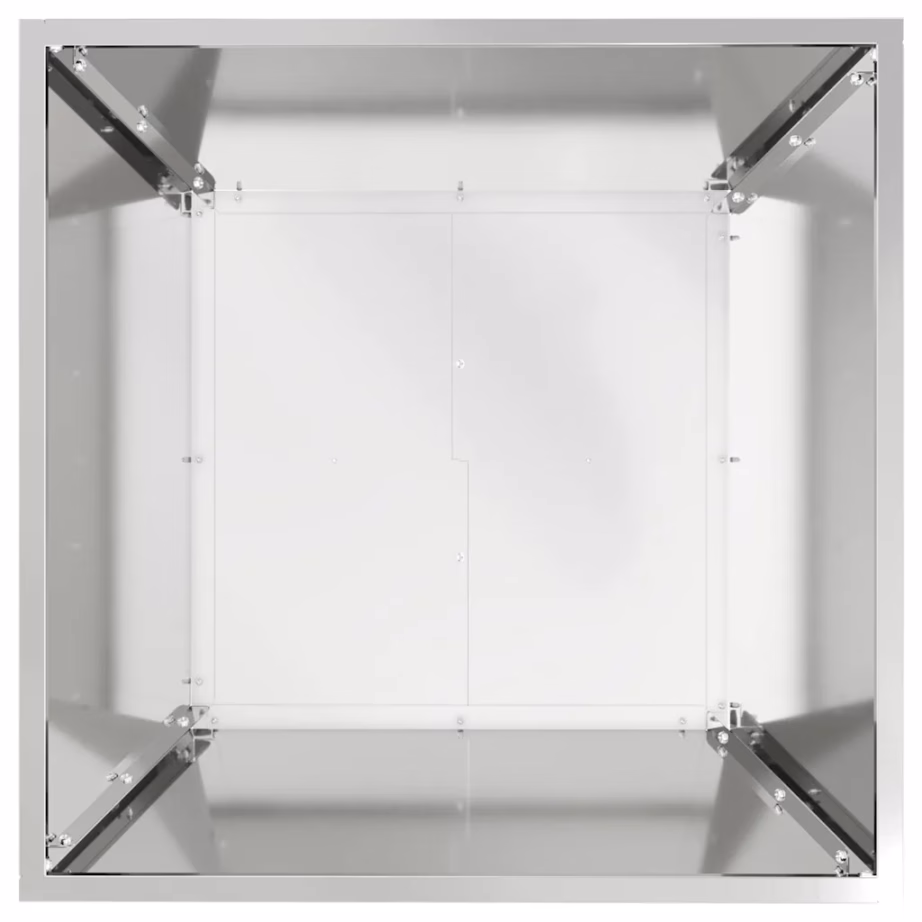 Trapetsikujuline aiapott, 5 tk, hõbedane tsingitud teras, 50 x 50 x 15 cm – 9