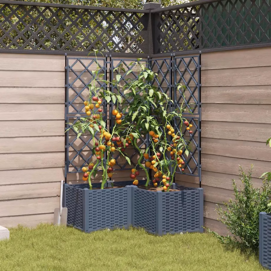 Trellisega aia istutuspotid, 3 tk, helehall teras, 80 x 80 x 143 cm – 3