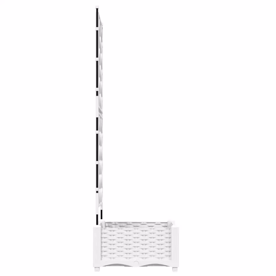 Aia istutuskast trellisega, terasest, valge, 40 x 40 x 125,5 cm – 6