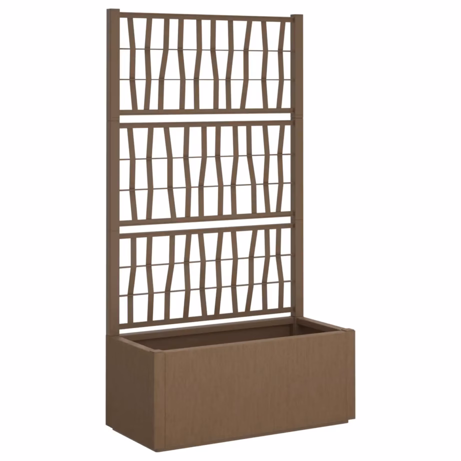 Trellisega taimekast ronitaimedele, pruun polüpropüleen, 80 x 36 x 140 cm, 80 L – 2