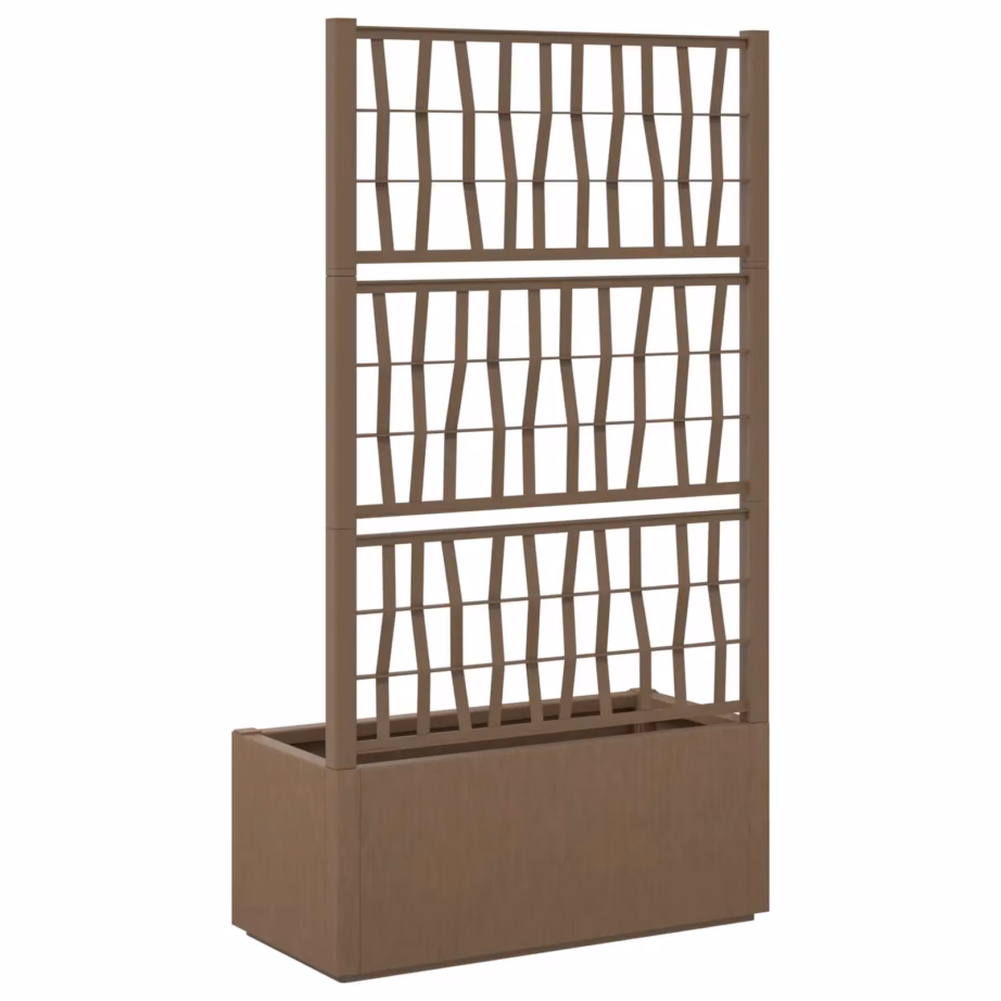 Trellisega taimekast ronitaimedele, pruun polüpropüleen, 80 x 36 x 140 cm, 80 L – 5