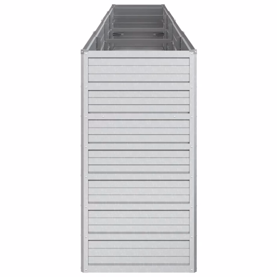 Metallist peenrakast avatud põhjaga, tsingitud teras, hõbedane, 320 x 40 x 77 cm – 5