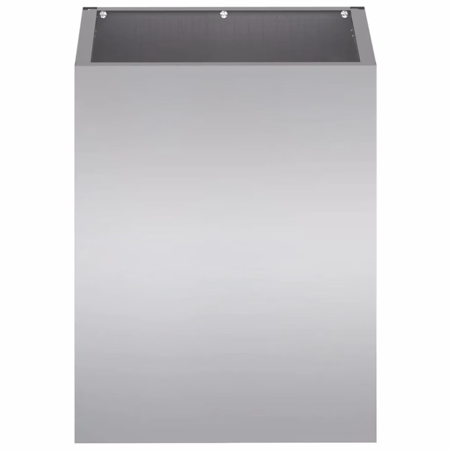 Ruudukujuline tsingitud terasest aiapott, hõbedane, 32 x 32 x 40 cm – 5