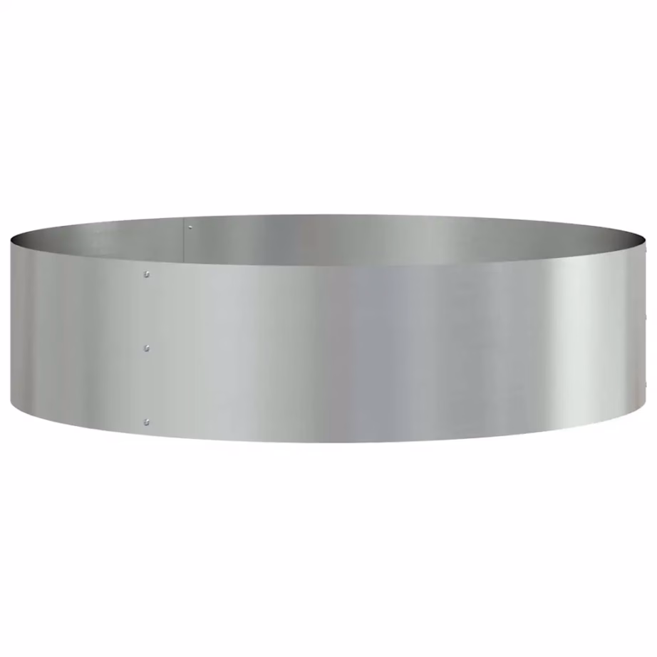 Tsingitud terasest istutusrõngas, 5 tk, hõbedane, 80 x 80 x 20 cm – 5