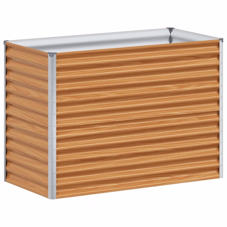 Helepruun tsingitud terasest kõrgendatud aiakast 98 x 50 x 68 cm – 2