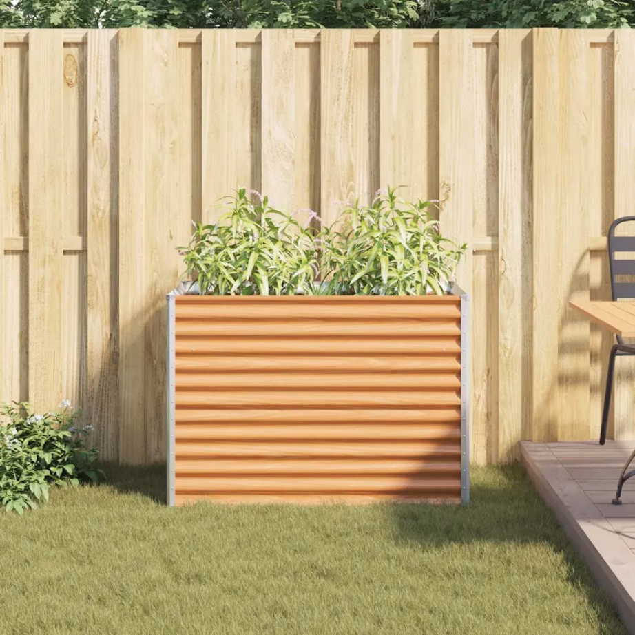 Helepruun tsingitud terasest kõrgendatud aiakast 98 x 50 x 68 cm – 4