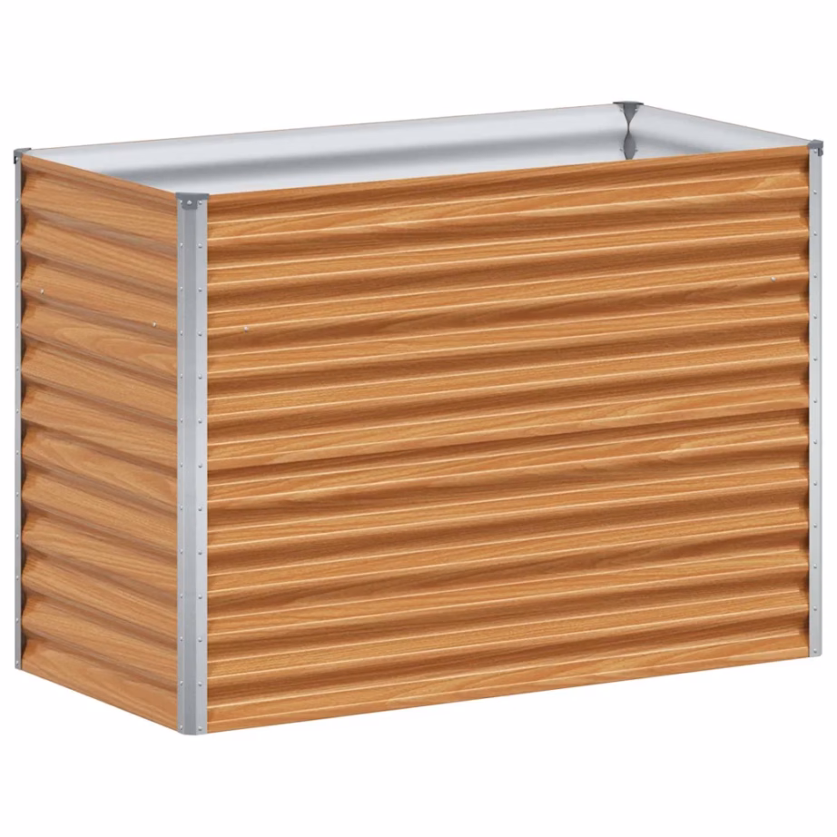 Helepruun tsingitud terasest kõrgendatud aiakast 98 x 50 x 68 cm – 7