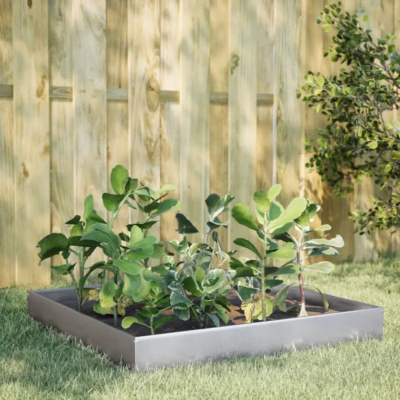 Hõbedane tsingitud terasest kõrgpeenar, 100 x 100 x 26 cm