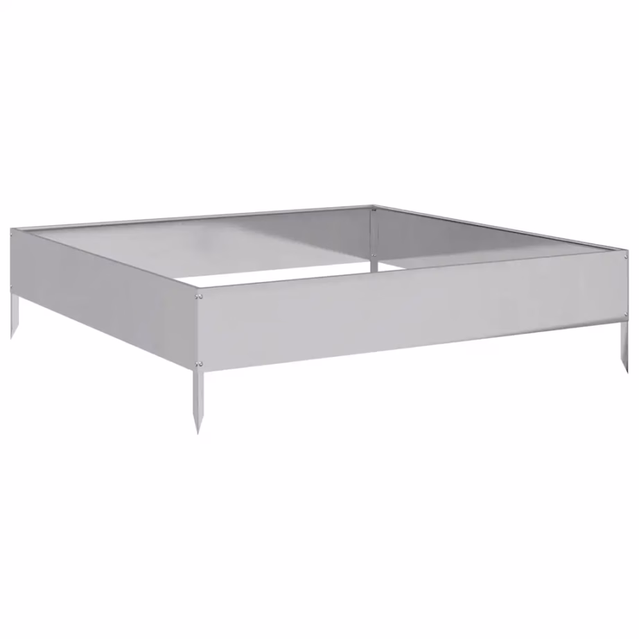 Hõbedane tsingitud terasest kõrgpeenar, 100 x 100 x 26 cm – 6