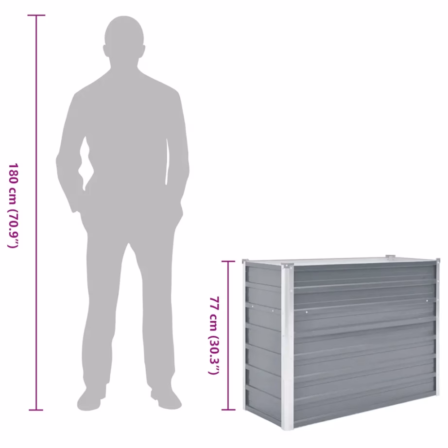 Tsingitud terasest kõrgpeenar avatud põhjaga, hall, 100 x 40 x 77 cm – 8