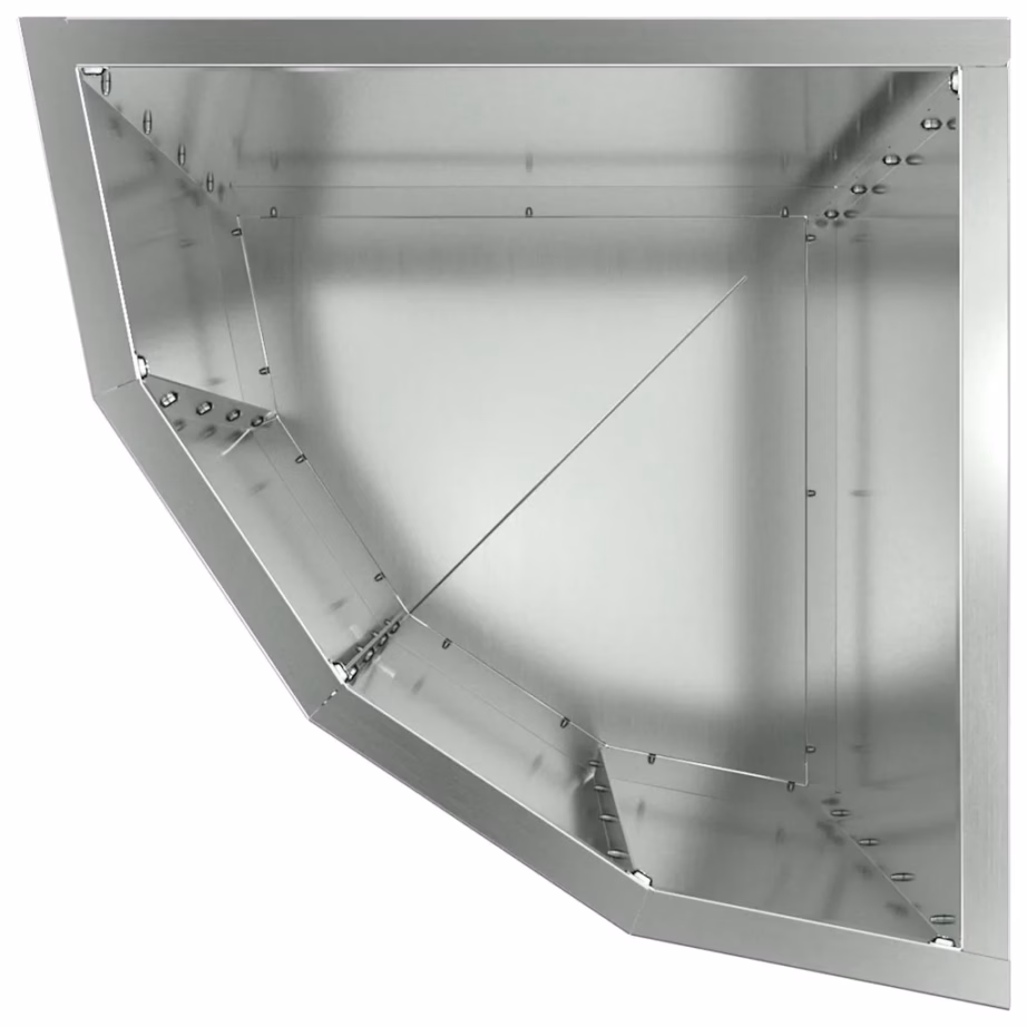 Nurgapott välistingimustesse, hõbedane tsingitud teras, 30 x 30 x 50 cm – 8