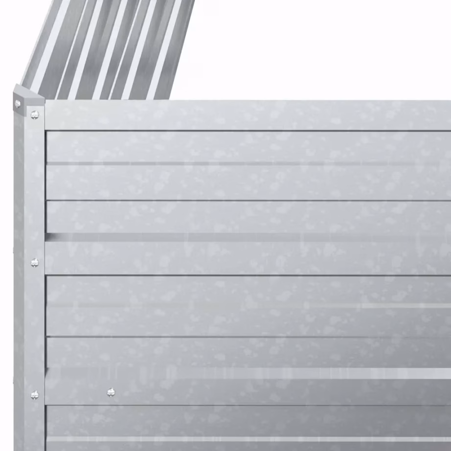 Tsingitud terasest peenrakast, hõbedane, 100 x 100 x 77 cm – 5