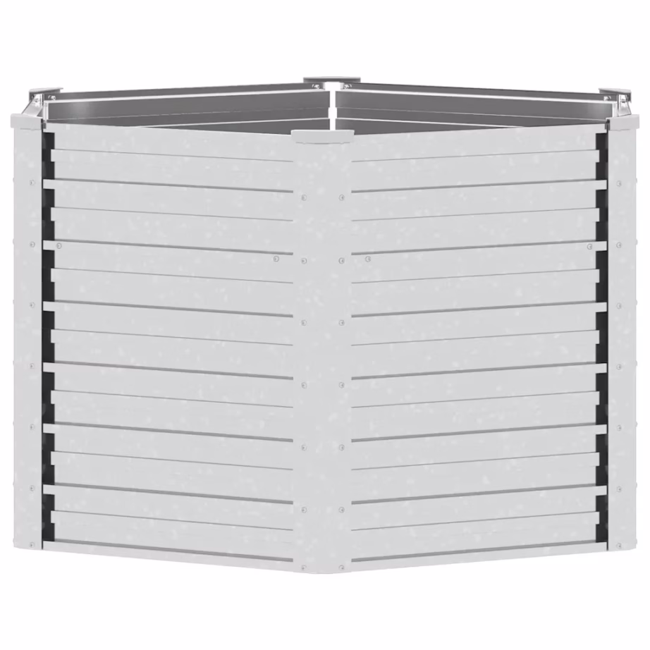 Tsingitud terasest peenrakast avatud põhjaga, hõbedane, 129 x 129 x 77 cm – 2