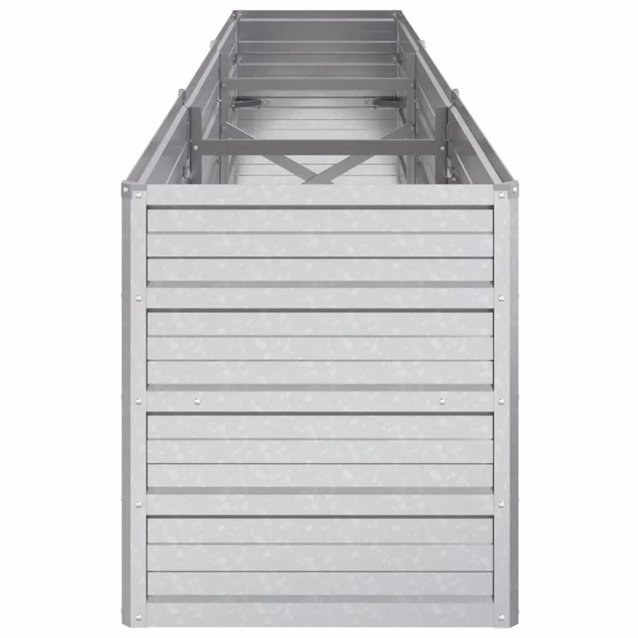 Tsingitud terasest peenrakast aeda, hõbedane, 240 x 40 x 45 cm – 5