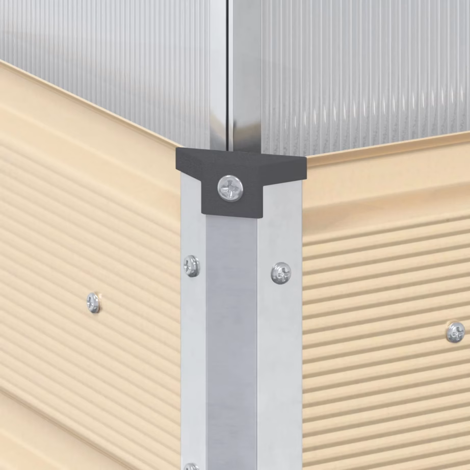 Tsingitud terasest taimekast, valge, 100 x 100 x 77 cm – 7