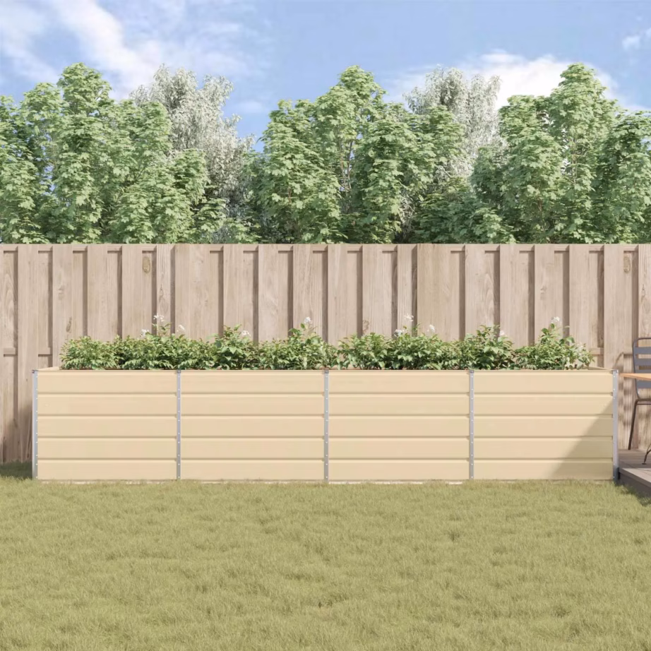 Tsingitud terasest taimekast, valge, 195 x 100 x 45 cm – 4