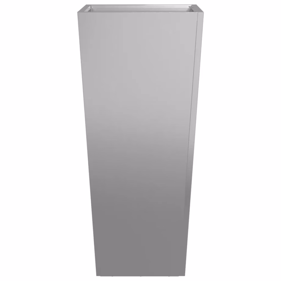 Kõrge tsingitud terasest taimekast, hõbedane, 35 x 35 x 75 cm – 4