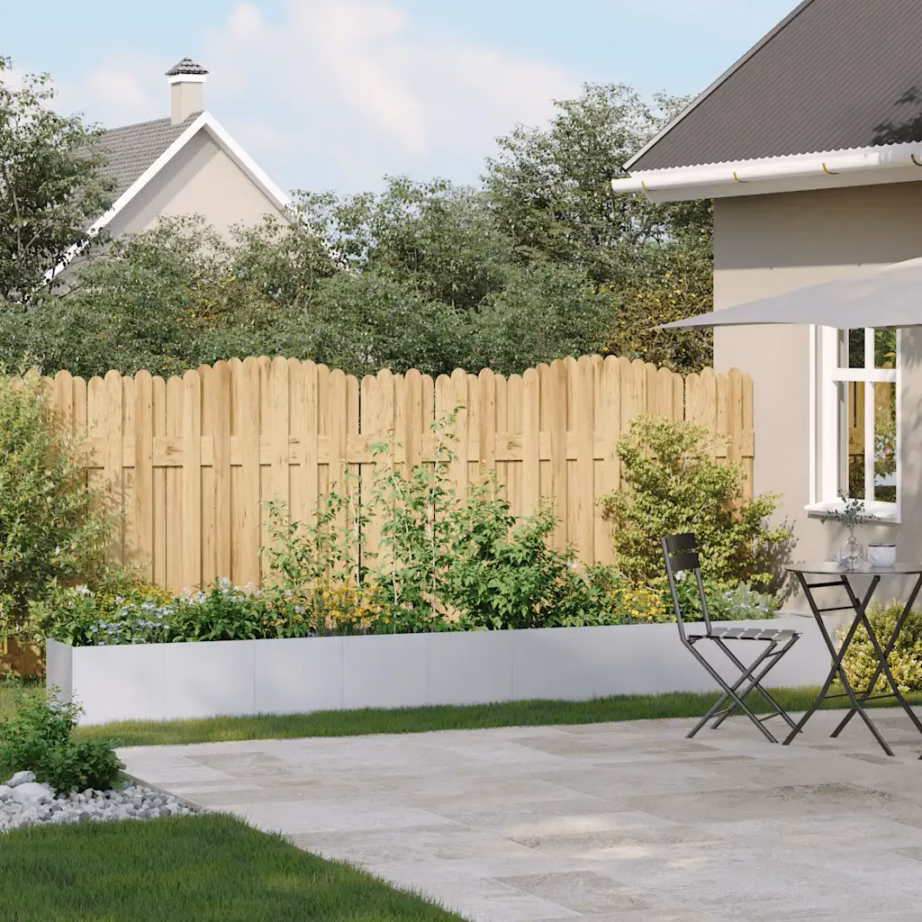 Pikk tsingitud terasest taimekast avatud põhjaga, hõbedane, 360 x 40 x 40 cm – 3