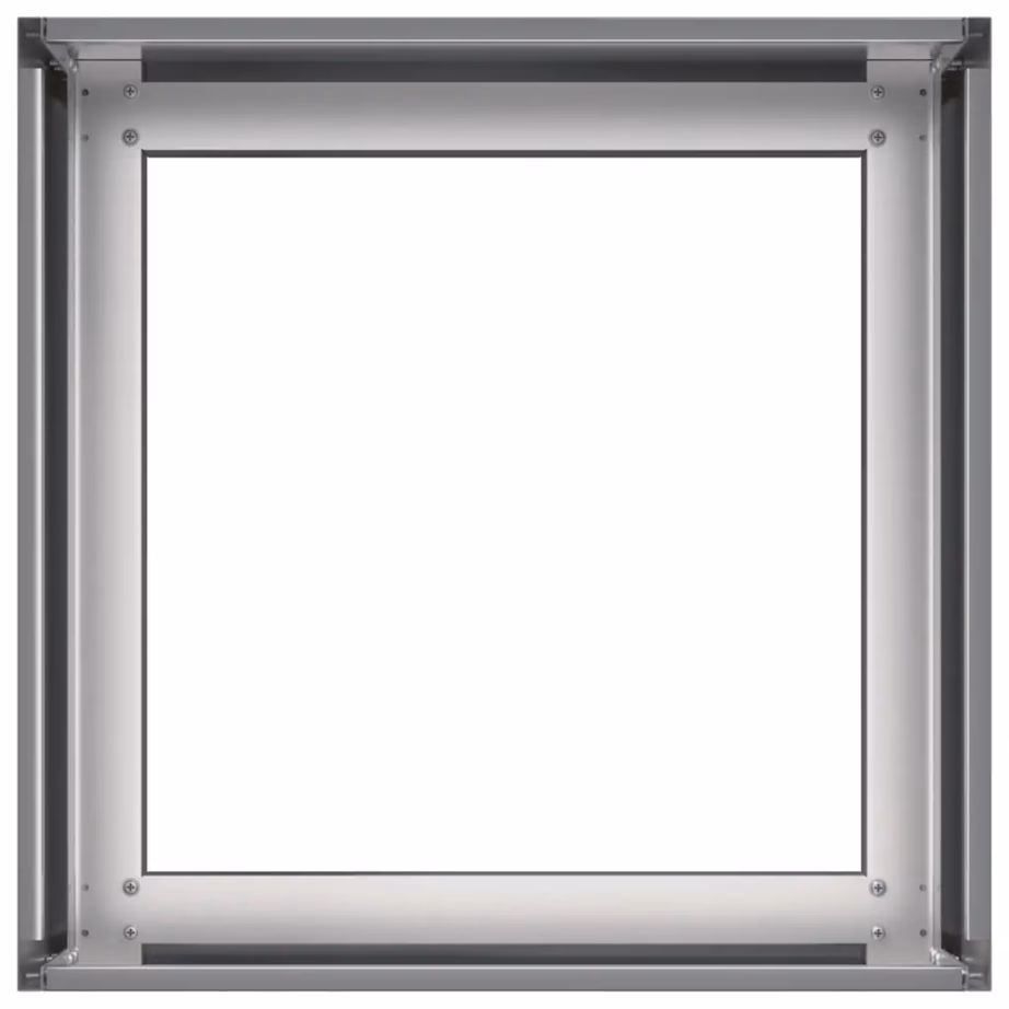 Hõbedane tsingitud terasest taimekast avatud põhjaga, 40 x 40 x 30 cm – 5