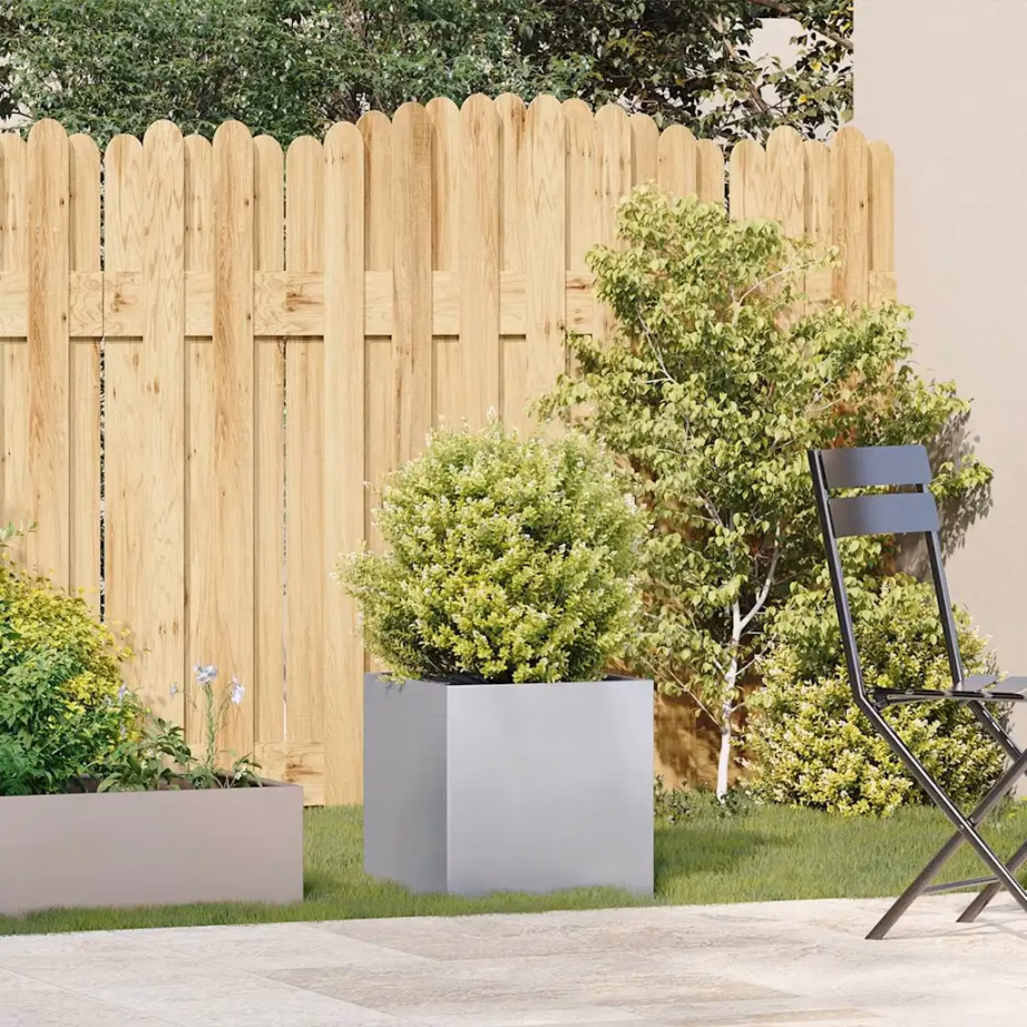 Tsingitud terasest taimekast avatud põhjaga, hõbedane, 40 x 40 x 40 cm – 3