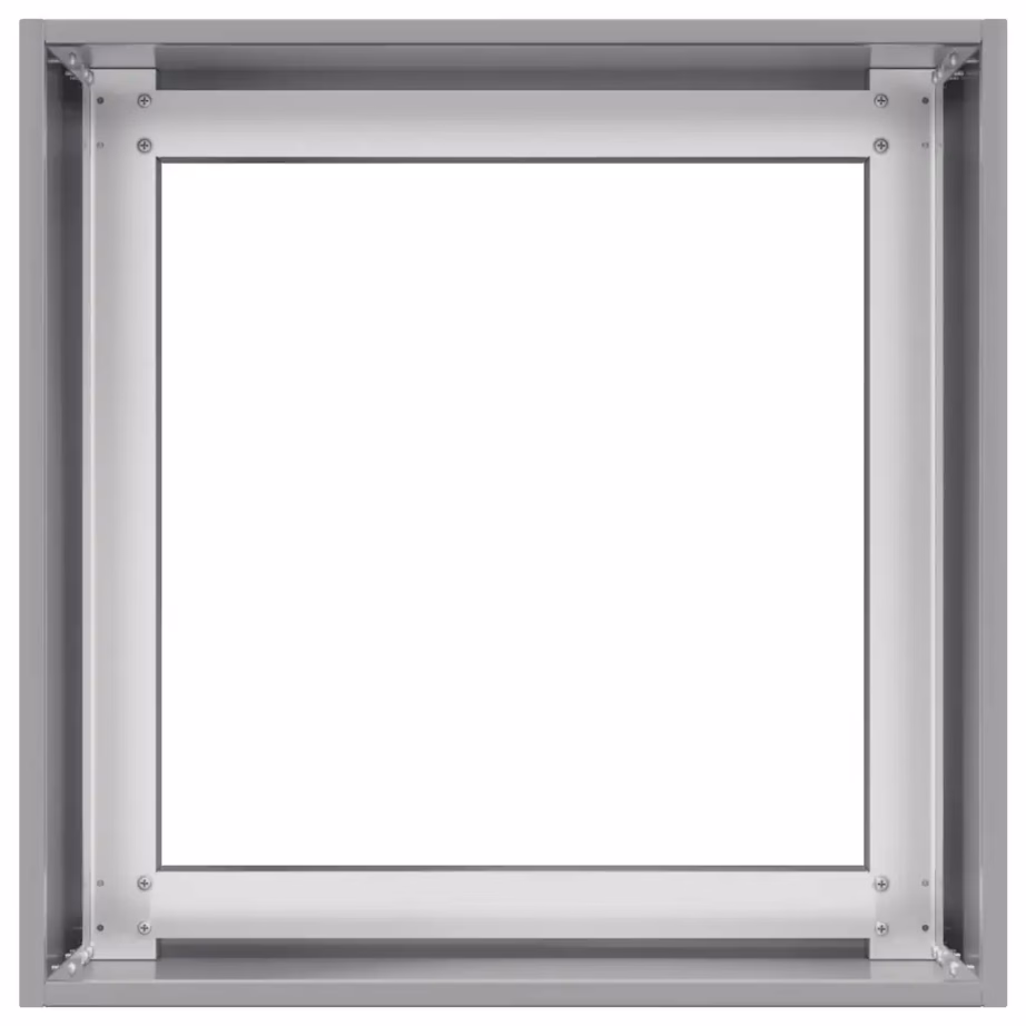 Tsingitud terasest taimekast avatud põhjaga, hõbedane, 40 x 40 x 40 cm – 5