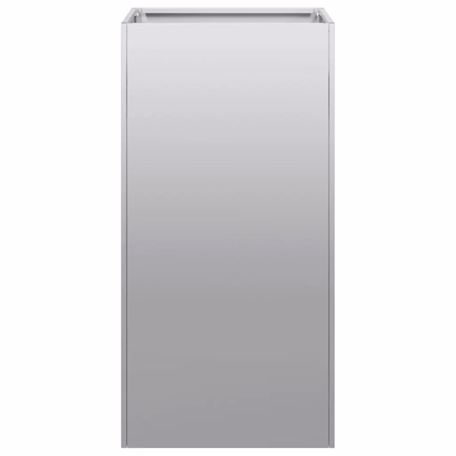 Kõrge taimekast tsingitud terasest, hõbedane, 40 x 40 x 80 cm – 4