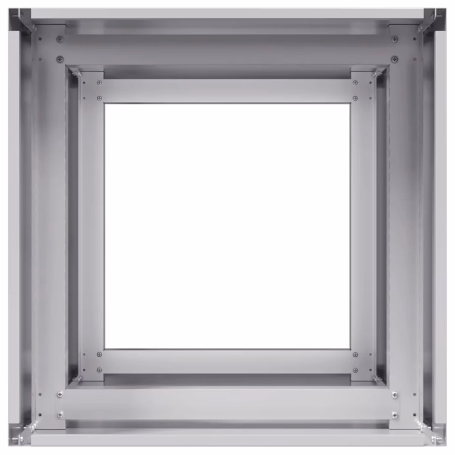 Kõrge taimekast tsingitud terasest, hõbedane, 40 x 40 x 80 cm – 5