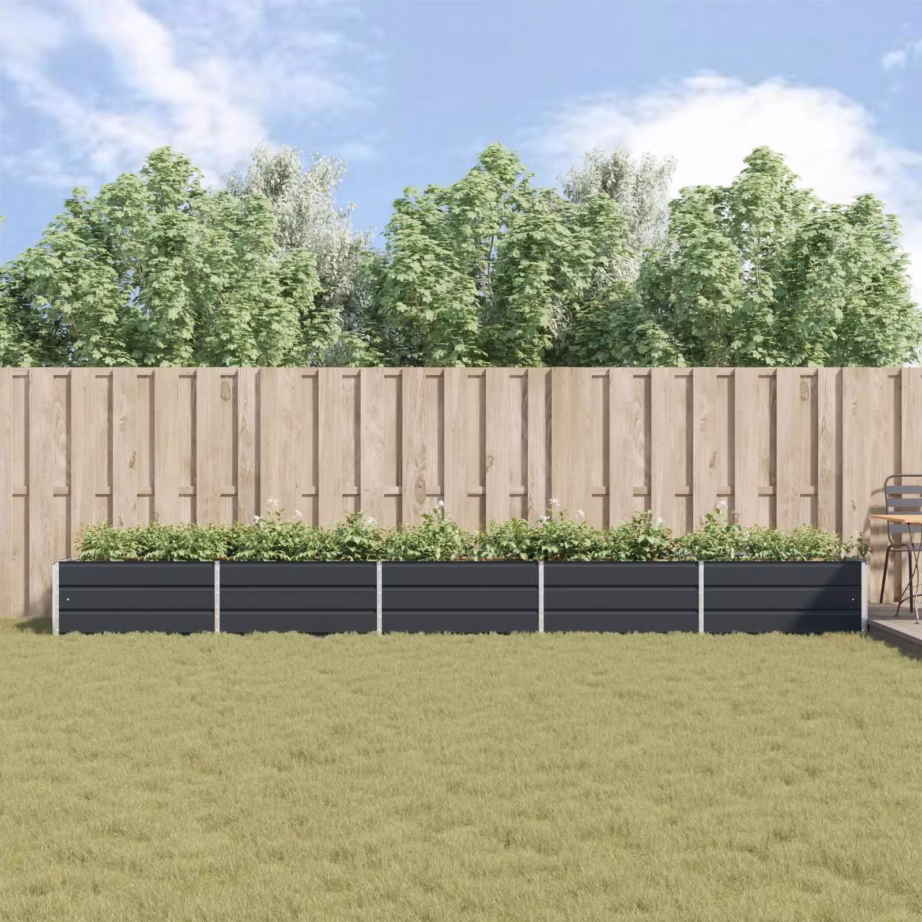 Tsingitud terasest taimekast, antratsiit, 480 x 100 x 45 cm – 4