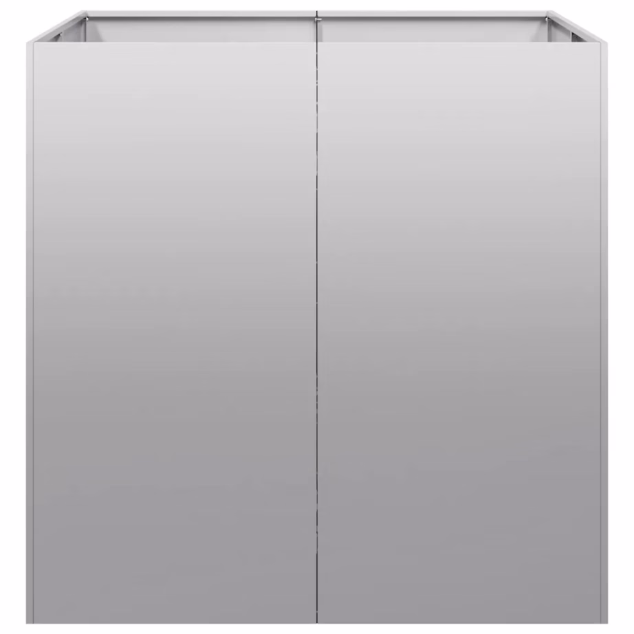 Tsingitud terasest taimekast avatud põhjaga, hõbedane, 80 x 80 x 80 cm – 4