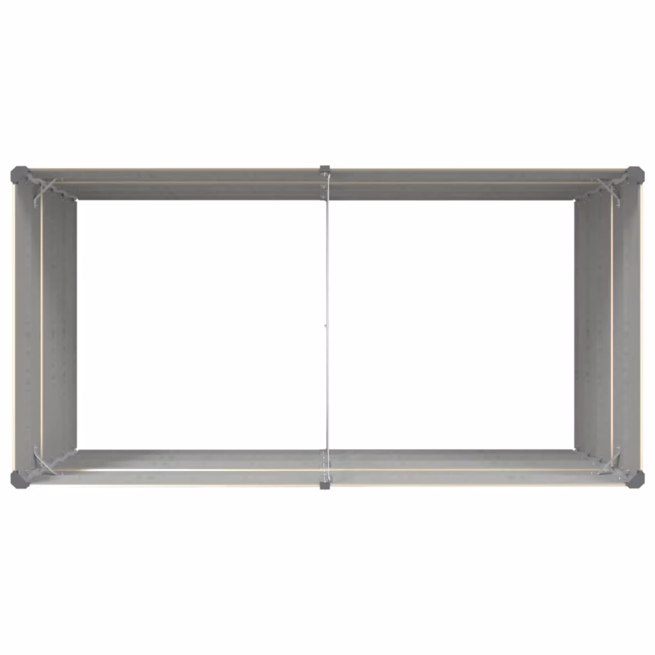 Valge galvaniseeritud terasest taimekast, 195 x 100 x 45 cm – 7