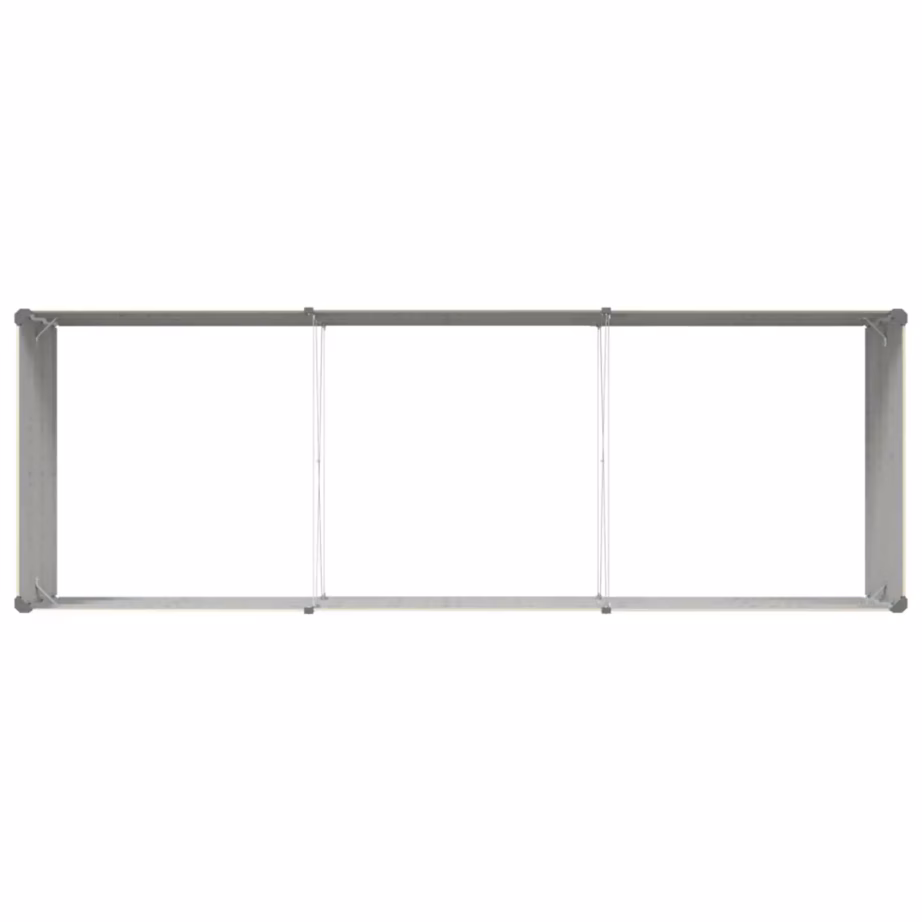 Suur tsingitud terasest taimekast, valge, 290 x 100 x 45 cm – 7