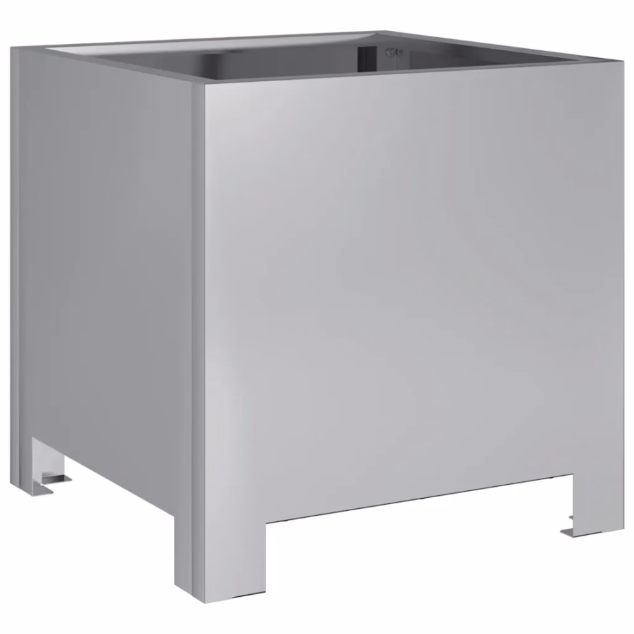 Tsingitud terasest taimekastid aeda, 2 tk, 30 x 30 x 30 cm, hõbedased – 5