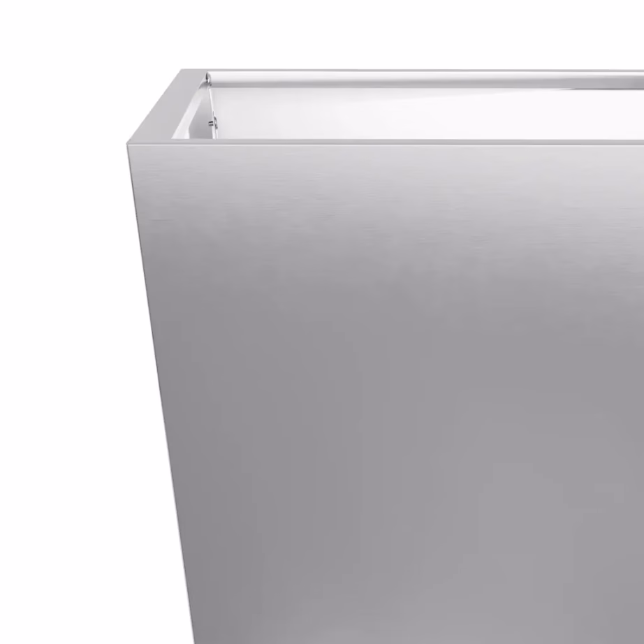 Tsingitud terasest taimekastid põhjaga, 2 tk, hõbedane, 40 x 40 x 40 cm – 9