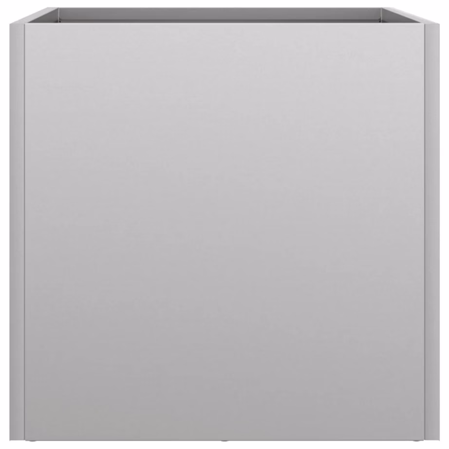 Tsingitud terasest taimekastid, 2 tk, hõbedased, 32 x 30 x 29 cm – 7