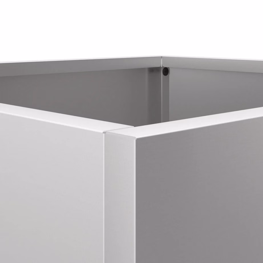 Tsingitud terasest taimekastid, 2 tk, hõbedased, 32 x 30 x 29 cm – 9