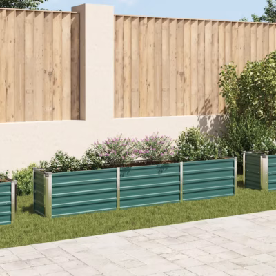 Roheline tsingitud terasest taimelava, 240 x 40 x 45 cm