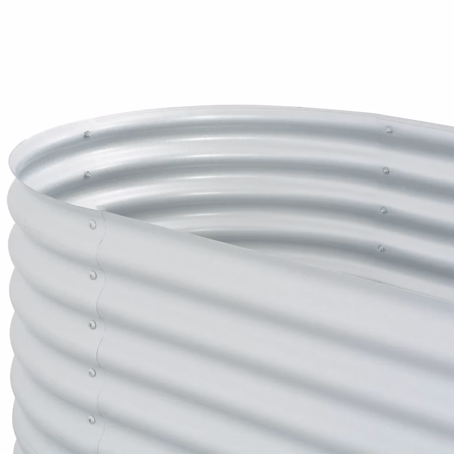 Tsingitud terasest taimelava, hõbedane, 240 x 80 x 81 cm – 8