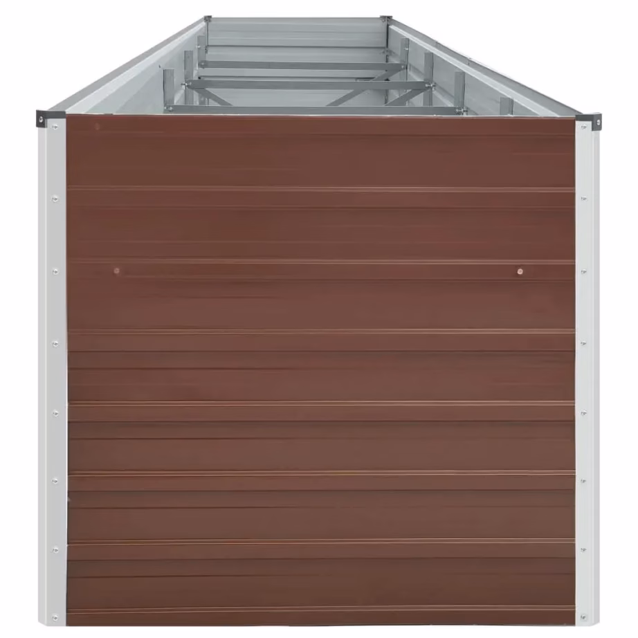 Tsingitud terasest taimelava aeda, pruun, 400 x 80 x 45 cm – 4