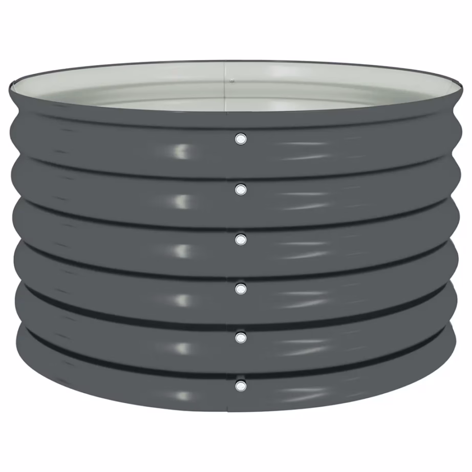 Hall tsingitud terasest taimelava, 80 x 80 x 44 cm – 5