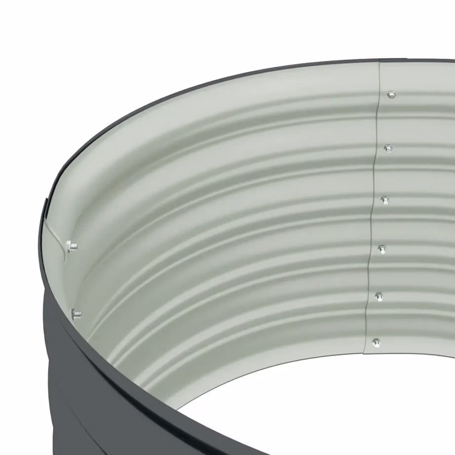 Hall tsingitud terasest taimelava, 80 x 80 x 44 cm – 6