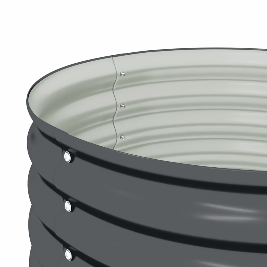 Hall tsingitud terasest taimelava, 80 x 80 x 44 cm – 7