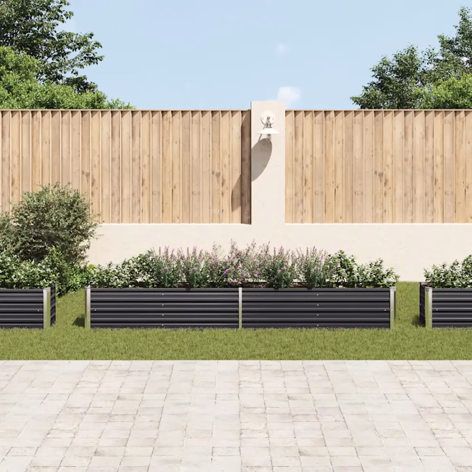 Taimelava tsingitud terasest, avatud põhjaga, antratsiithall, 320 x 40 x 45 cm – 3