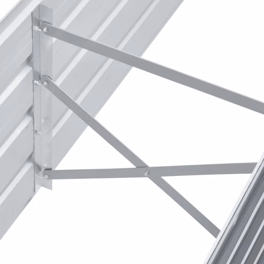 Tsingitud terasest taimelava, hall, 160 x 40 x 45 cm – 5