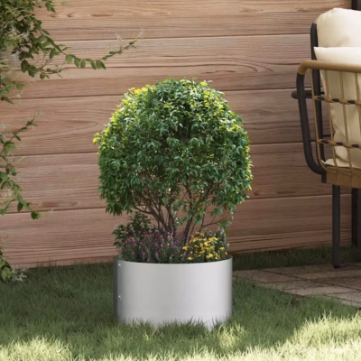 Tsinkterasest istutusrõngad lilledele ja põõsastele, 5 tk, hõbedane, 30 x 30 x 20 cm