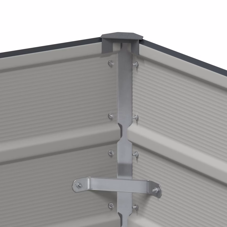 Tööstusliku stiiliga taimekast, antratsiitne kuumtsingitud teras, 480 x 50 x 45 cm – 5